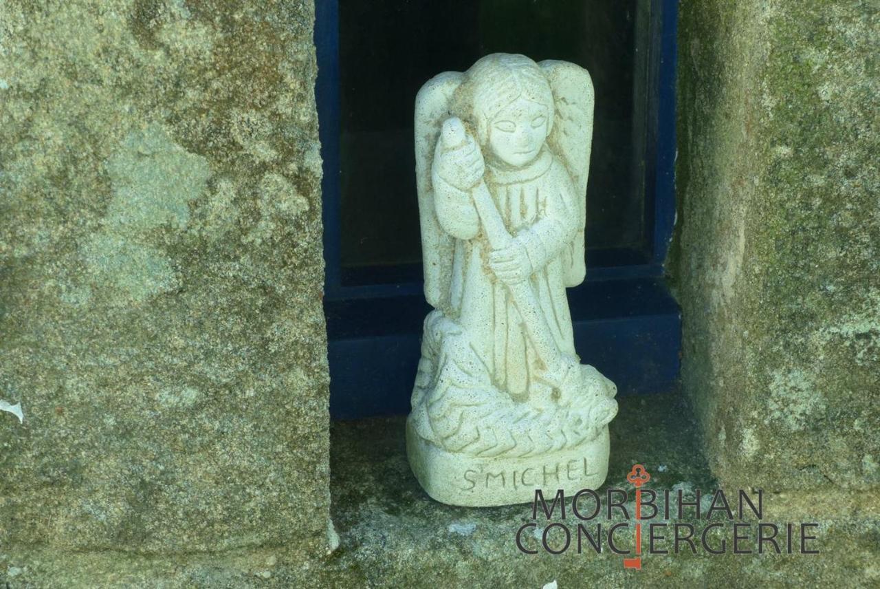 Belle Longere En Campagne A Larmor Baden Villa Bagian luar foto