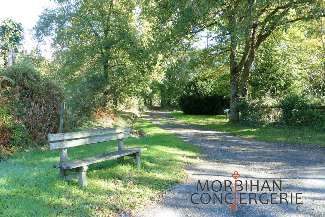 Belle Longere En Campagne A Larmor Baden Villa Bagian luar foto